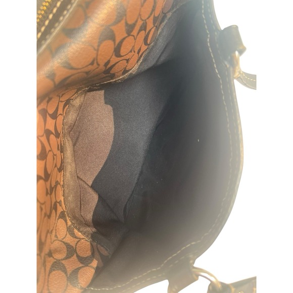 Coach Chelsea Heritage Brown & Black Coated Leather Satchel F15132 +WALLET *READ - Picture 14 of 16